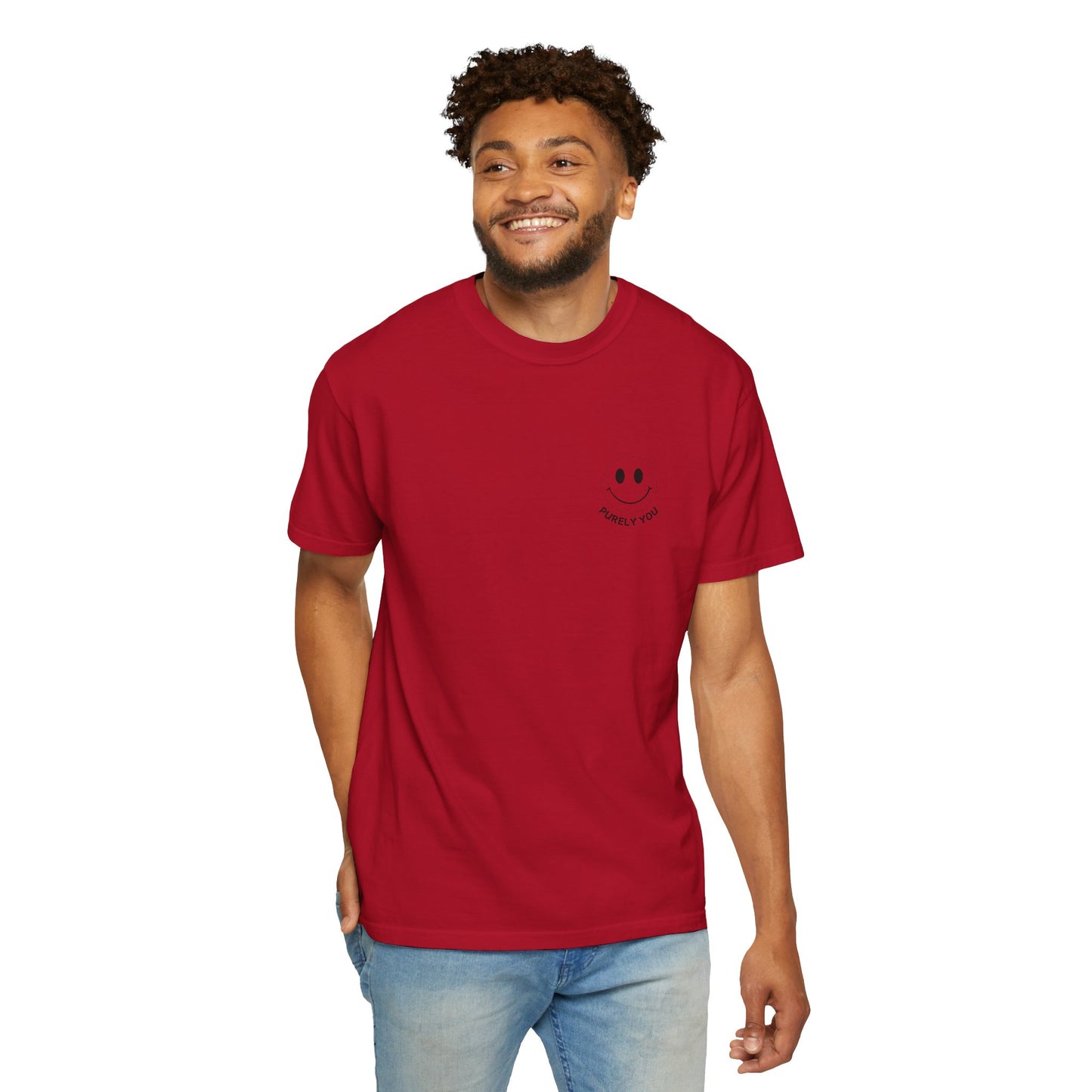 Purely You Unisex Garment-Dyed T-Shirt - Vintage Smile Design