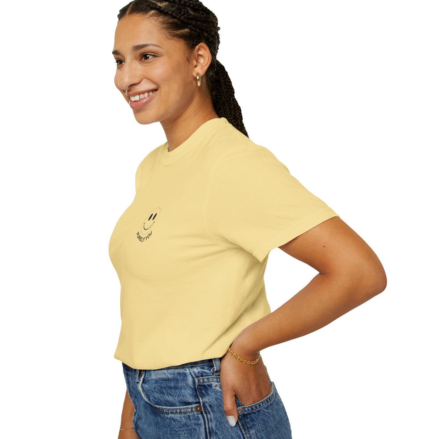 Purely You Unisex Garment-Dyed T-Shirt - Vintage Smile Design