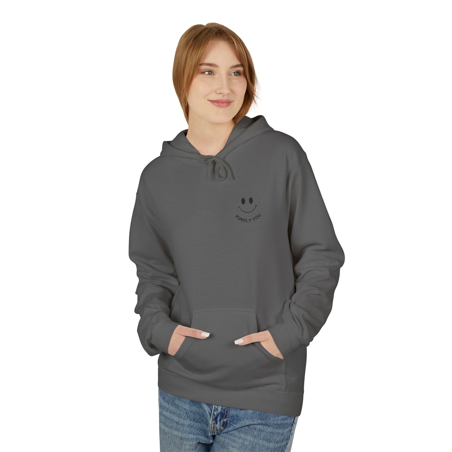 Purely You Smiley Hoodie - Unisex Midweight Softstyle - 10 Reasons to Be You