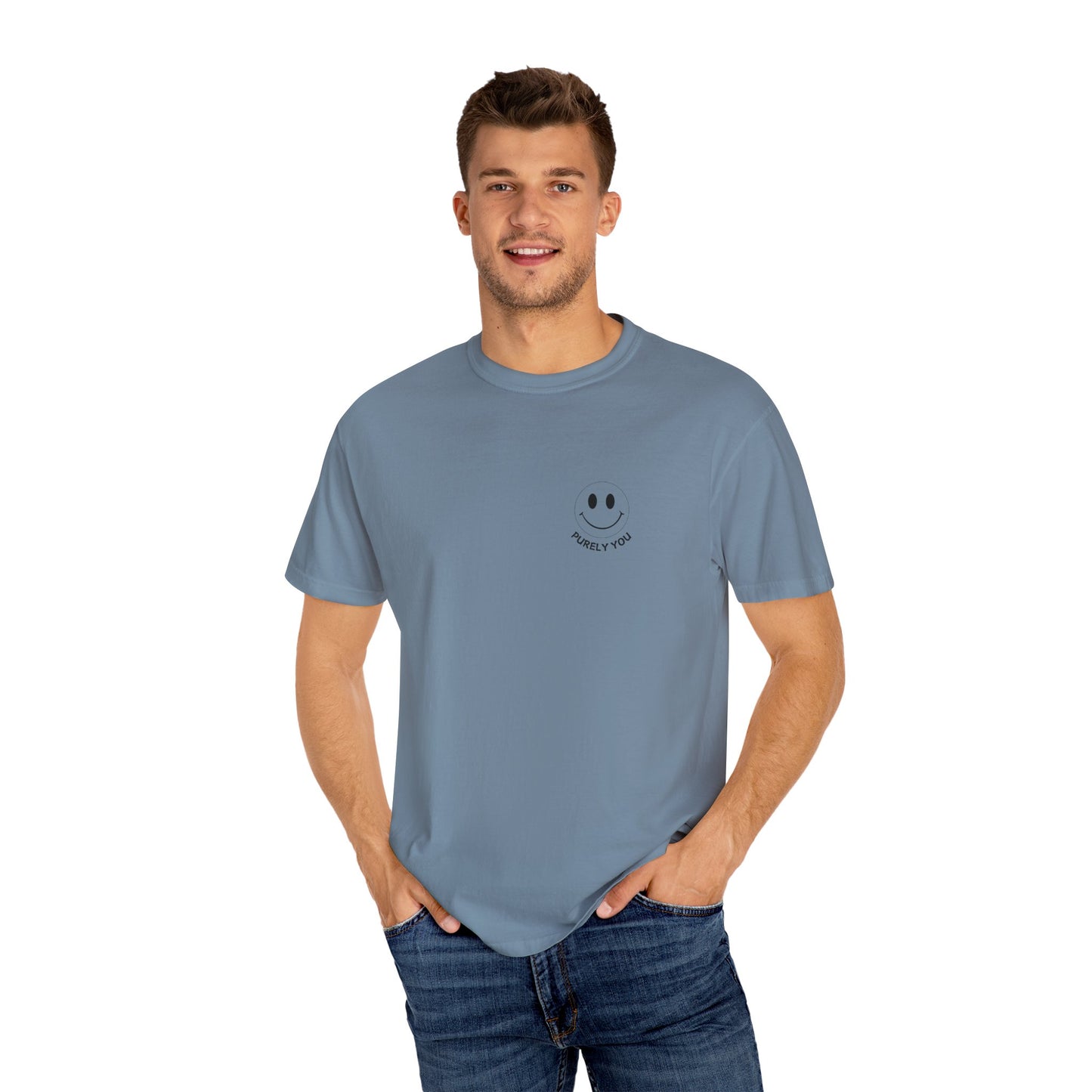 Purely You Unisex Garment-Dyed T-Shirt - Vintage Smile Design