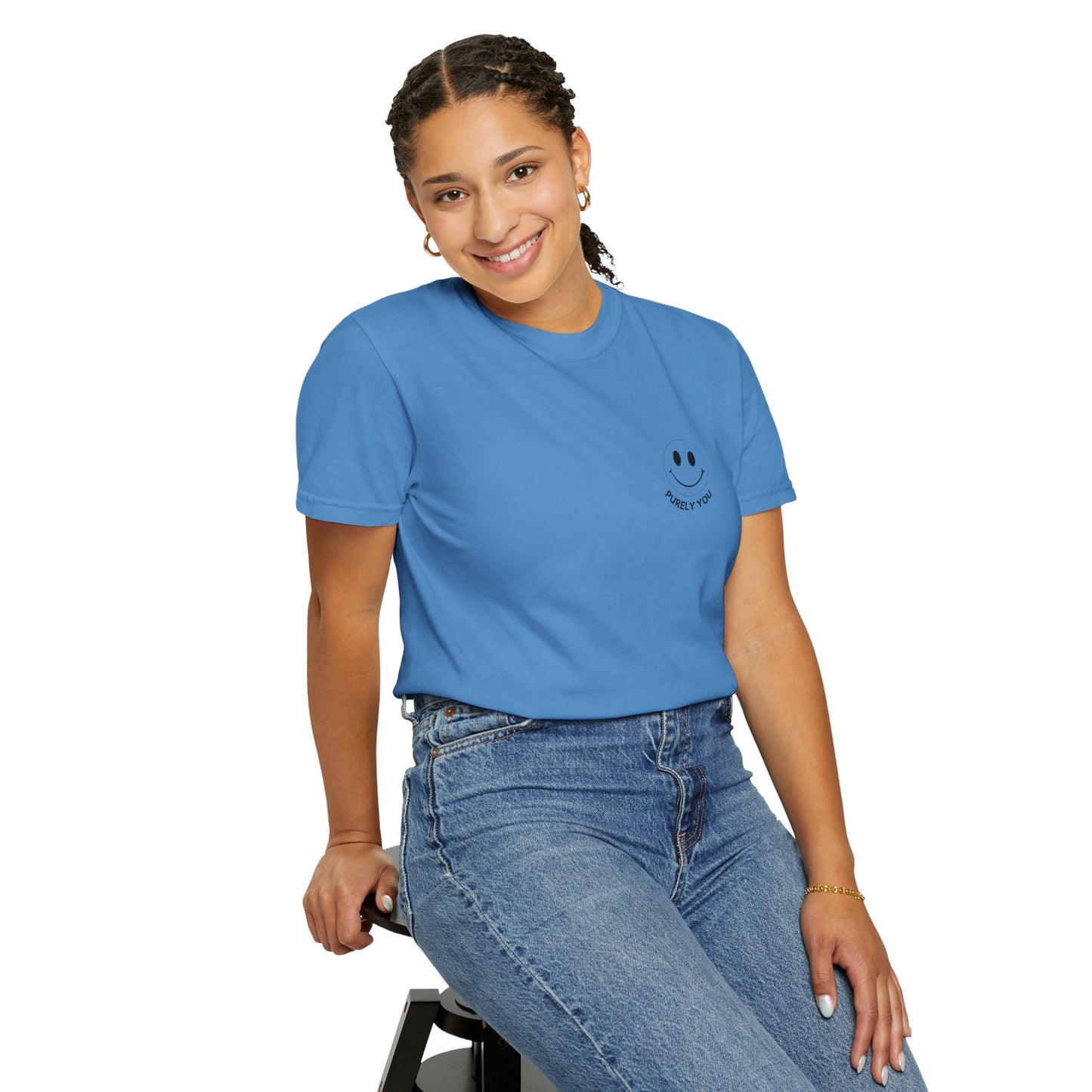 Purely You Unisex Garment-Dyed T-Shirt - Vintage Smile Design