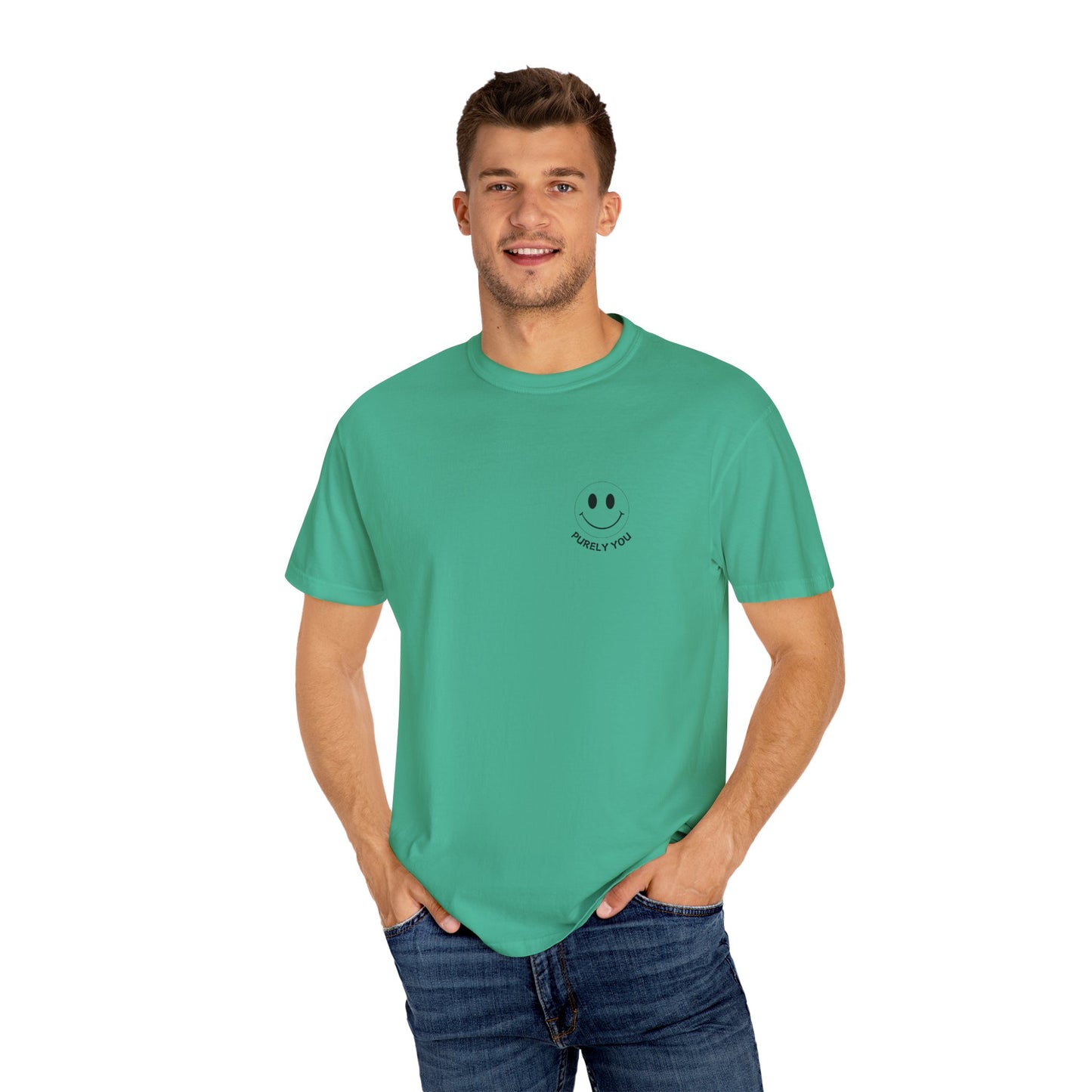 Purely You Unisex Garment-Dyed T-Shirt - Vintage Smile Design