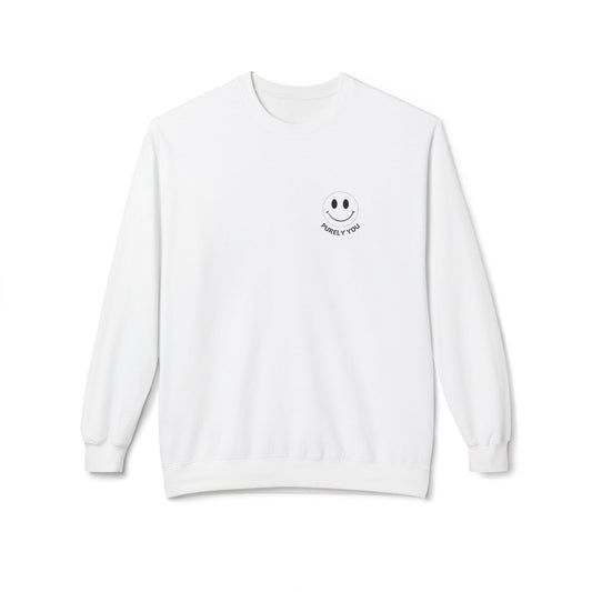 Purely You Smiley Face Crewneck Sweatshirt - Unisex Midweight Fleece