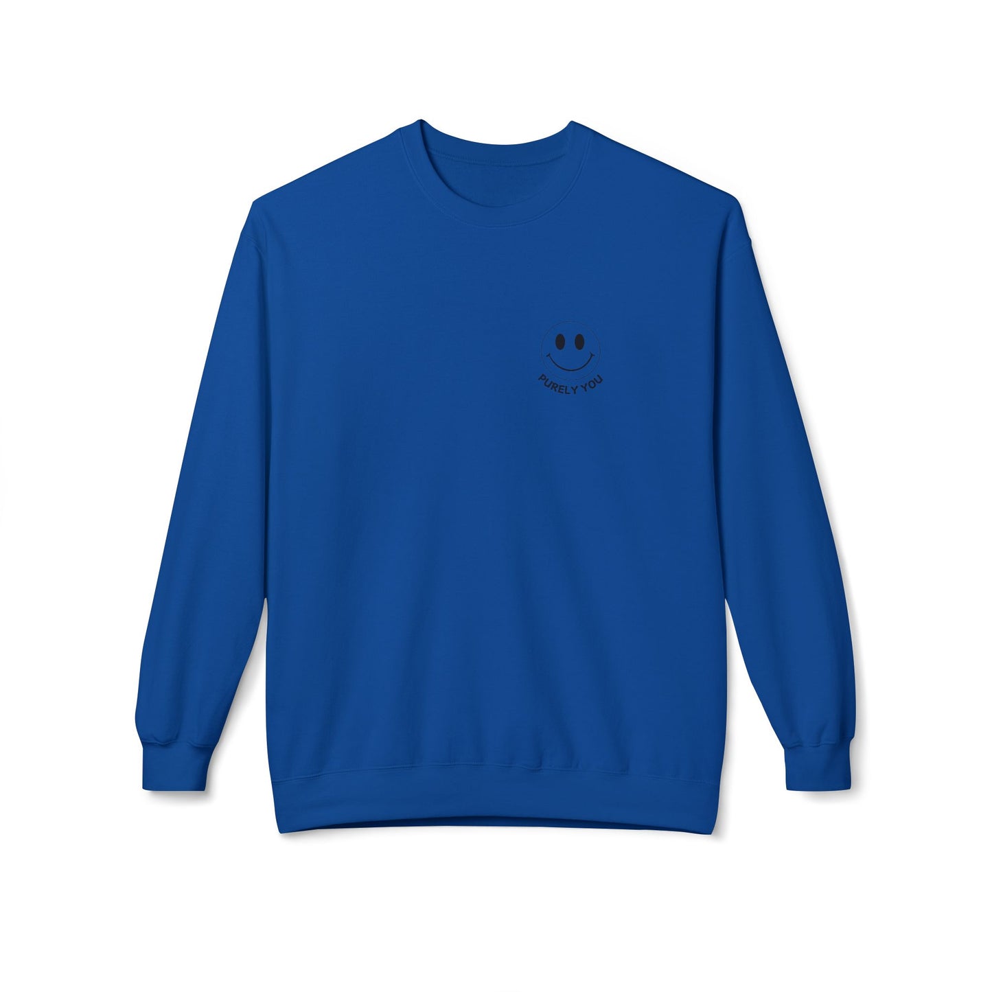 Purely You Smiley Face Crewneck Sweatshirt - Unisex Midweight Fleece