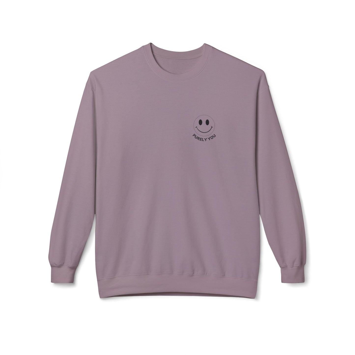 Purely You Smiley Face Crewneck Sweatshirt - Unisex Midweight Fleece