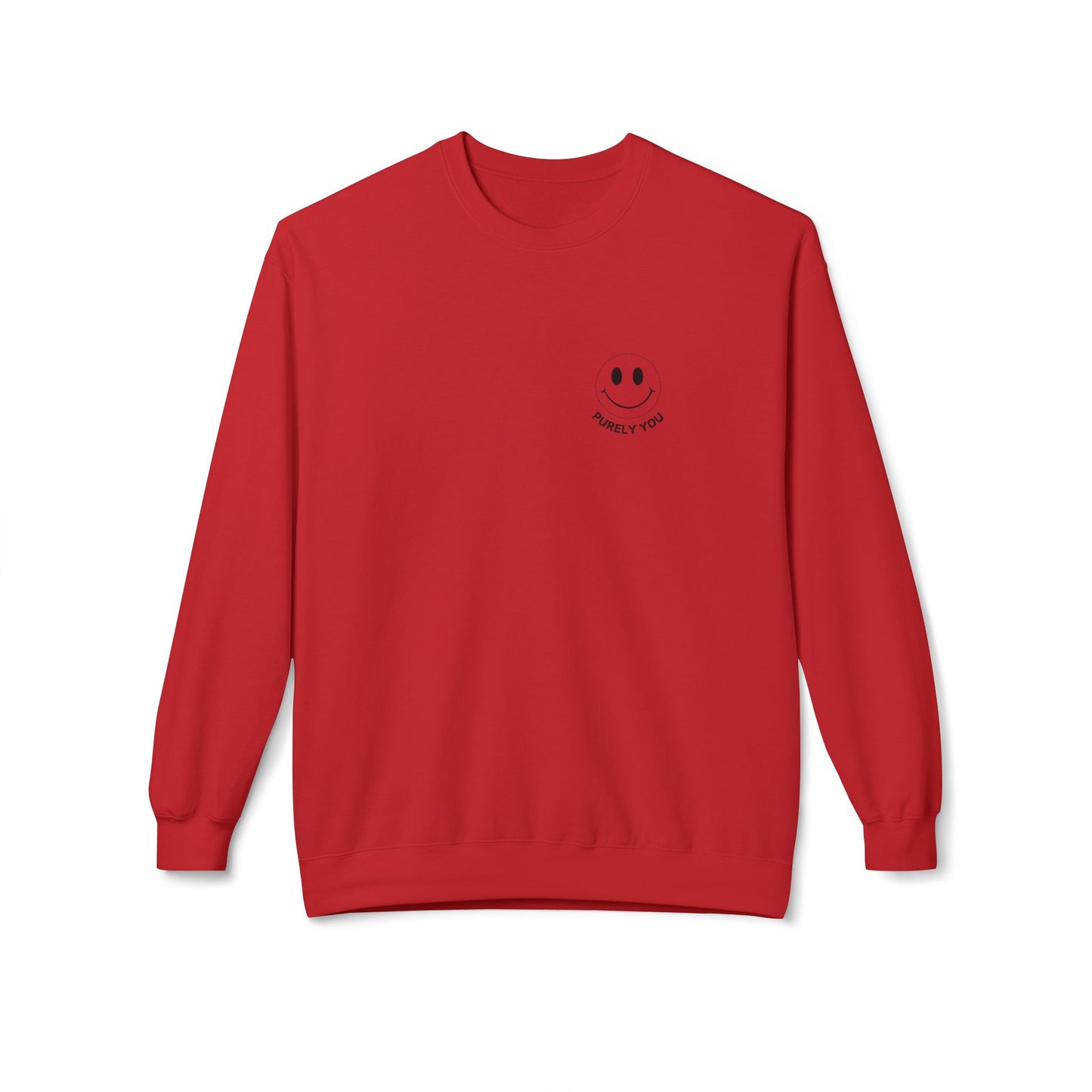 Purely You Smiley Face Crewneck Sweatshirt - Unisex Midweight Fleece