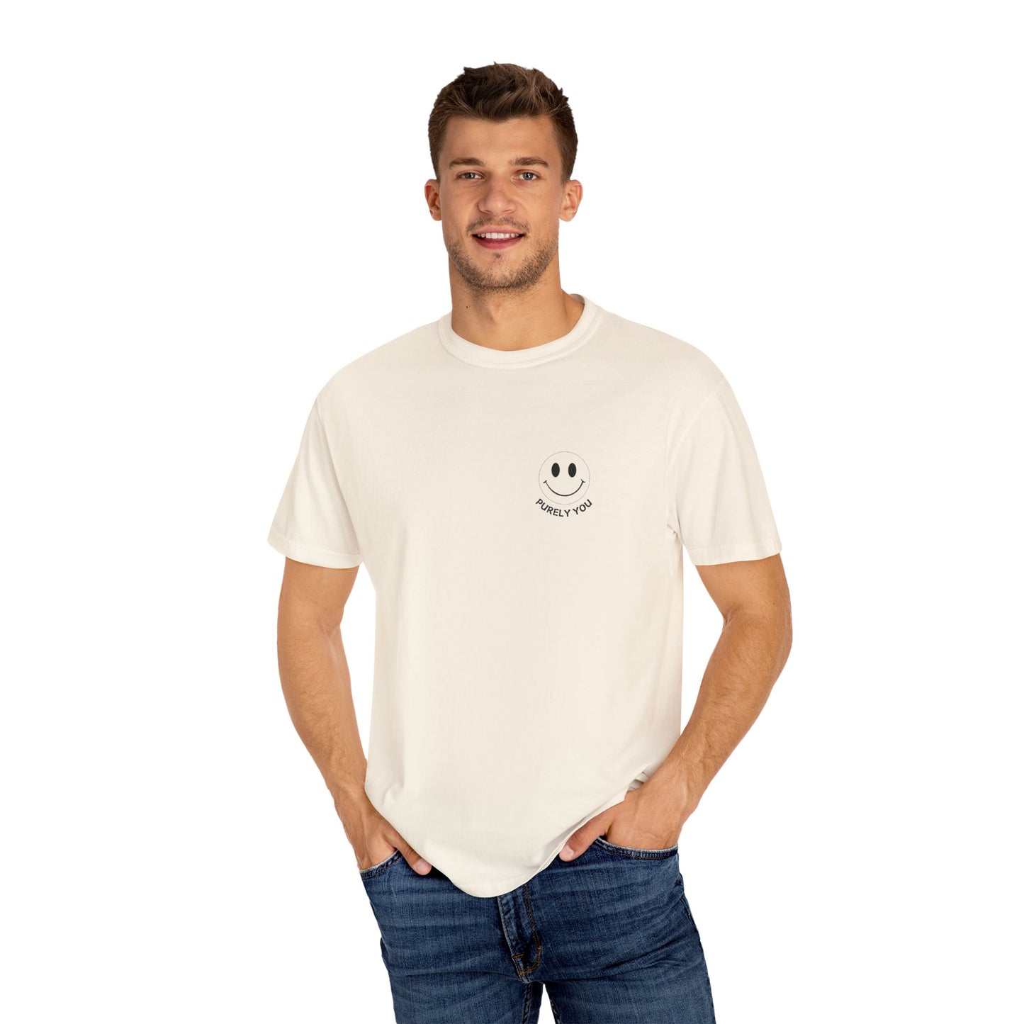 Purely You Unisex Garment-Dyed T-Shirt - Vintage Smile Design