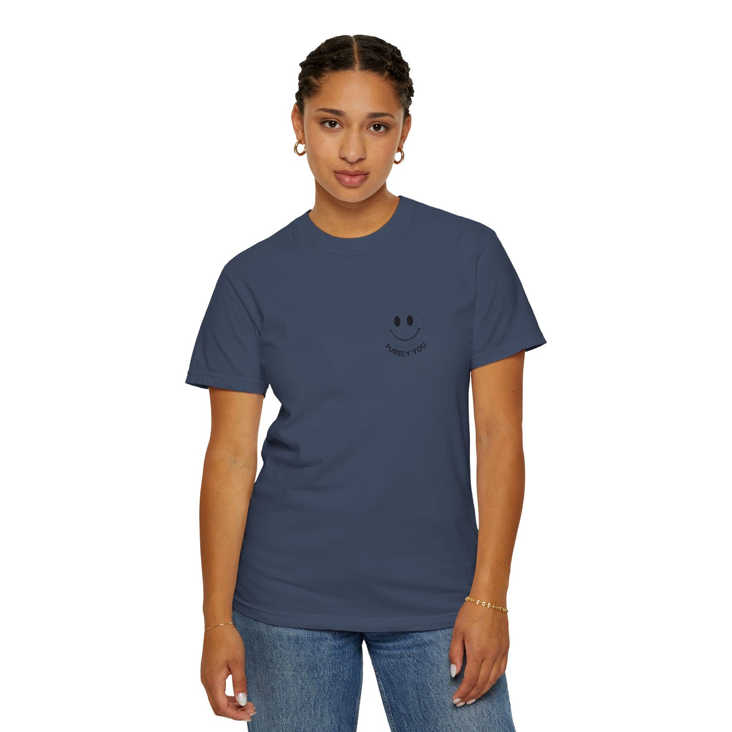 Purely You Unisex Garment-Dyed T-Shirt - Vintage Smile Design