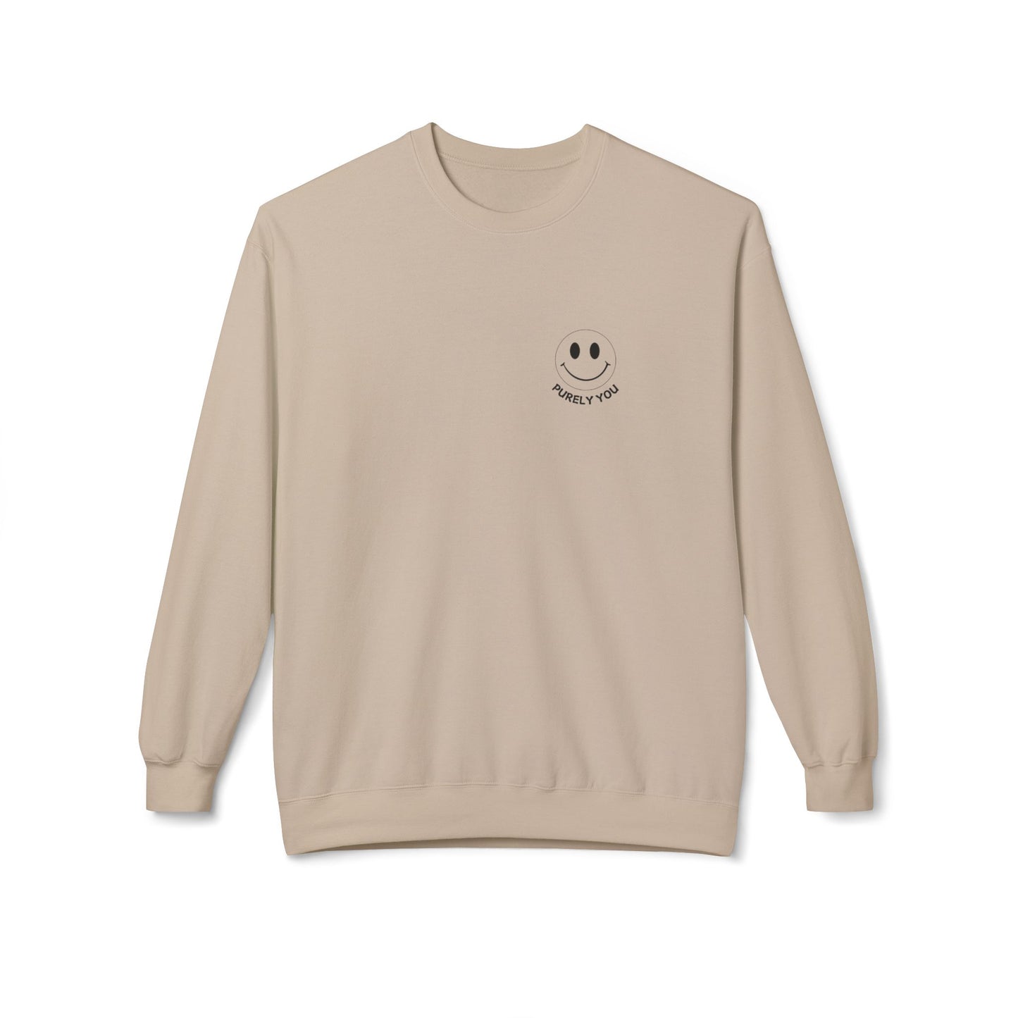 Purely You Smiley Face Crewneck Sweatshirt - Unisex Midweight Fleece