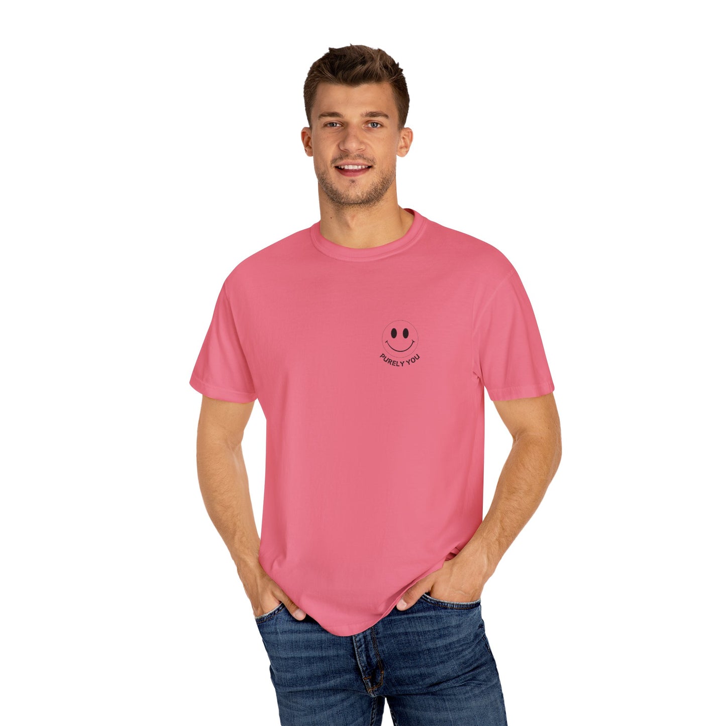 Purely You Unisex Garment-Dyed T-Shirt - Vintage Smile Design