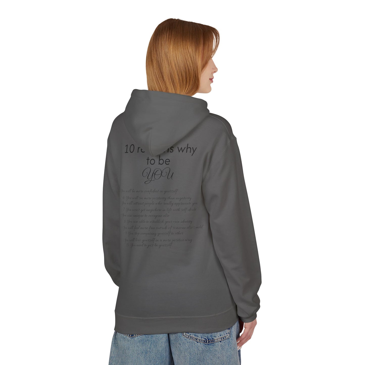 Purely You Smiley Hoodie - Unisex Midweight Softstyle - 10 Reasons to Be You